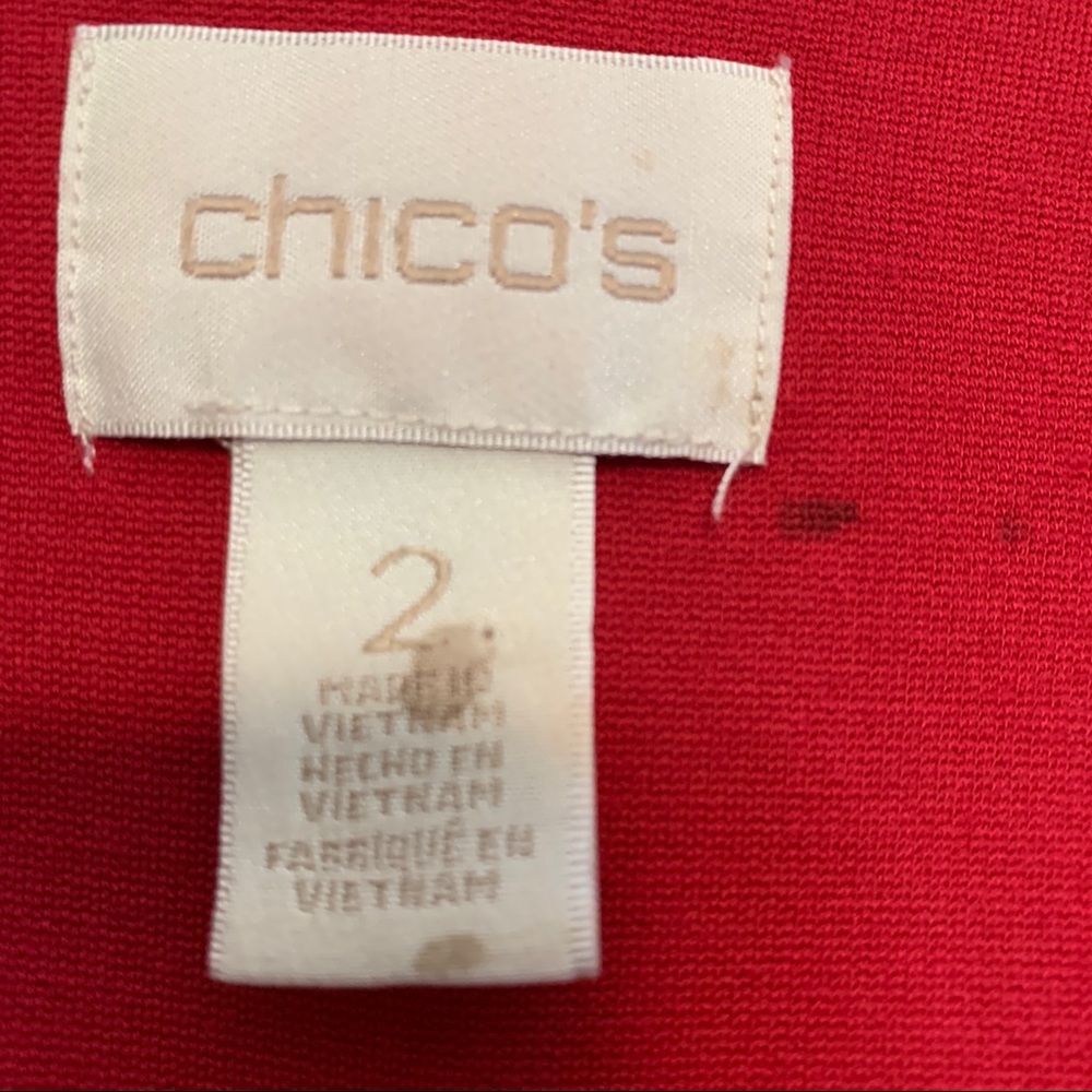 Chico’s Red Blazer/Jacket Large - Picture 3 of 6